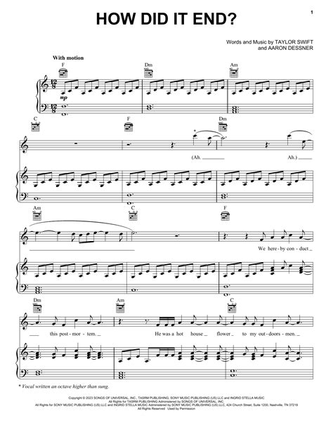 CHORDS: Taylor Swift – How Did It End Chords on Piano & Ukulele.